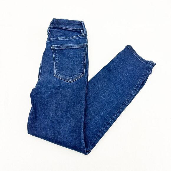 Good American Good Legs Dark Wash Denim Jeans GLCI478T Size 00-4 - Picture 8 of 8
